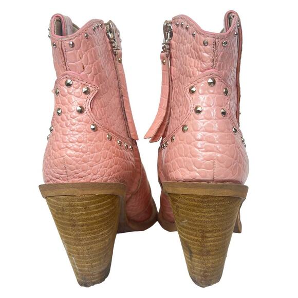 Sam Edelman Iris Western Boho Boot Pink Croc W6.5 - Picture 7 of 8